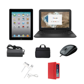 HP Or Lenovo Chromebook And iPad 2nd Generation With Free Charger, Charging Cable, Bag, Cover And Mouse